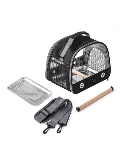 Bolsa de transporte portátil para pássaros pequenos, para papagaios, periquitos, com janela lateral de acesso, dobrável, para uso externo