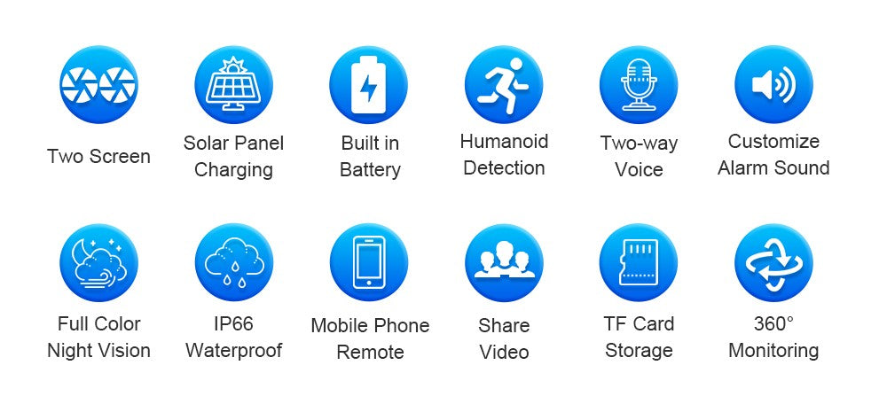 LS VISION 4G /WIFI Outdoor Solar Camera 8MP Dual Lens PIR Sim Card built in Night Vision Waterproof Security Camara Battery CCTV