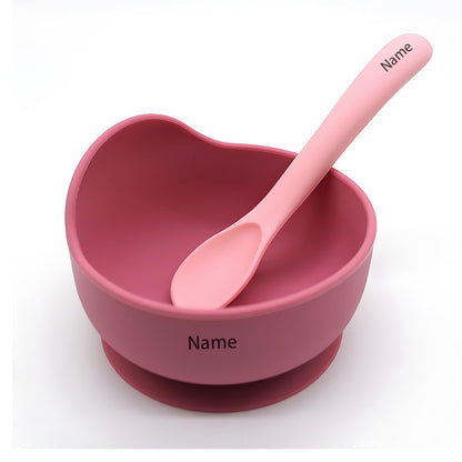 Silicone Tableware Set Waterproof and Easy to Clean Free Name Engraving Creative Gifts Customized for Babies