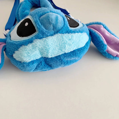 Disney Lilo & Stitch Plush Toys Kawaii Plush Messenger Bag Girl Handbag Anime Stuffed Toys Children Cartoon Plushie Soft Bag