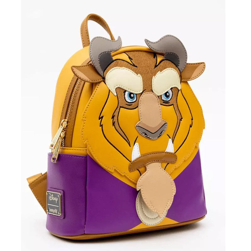 Bolsa Mini Mochila Loungefly A Bela e a Fera Série Princesas Cogsworth ?Lumiere Chip? Cosplay