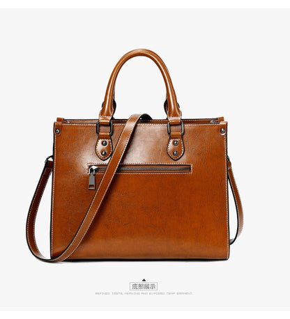 Women Handbag Cross body Shoulder Tote Bag Genuine Leather Shopping Fashion Office Female Real Cowhide Messenger Top Handle Bags