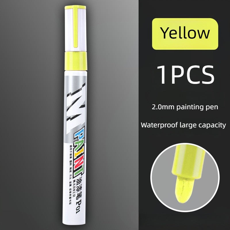 Caneta de retoque para arranhões de pintura de carro caneta de tinta à prova d'água marcador de tinta para cuidado de pneu automotivo preto branco vermelho prata