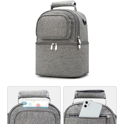 Mommy Bag Milk Storage Breast Pump Maternity Cooler Double Layer Insulation Fresh Keeping Baby Food Backpack Feeding Bottle NEW