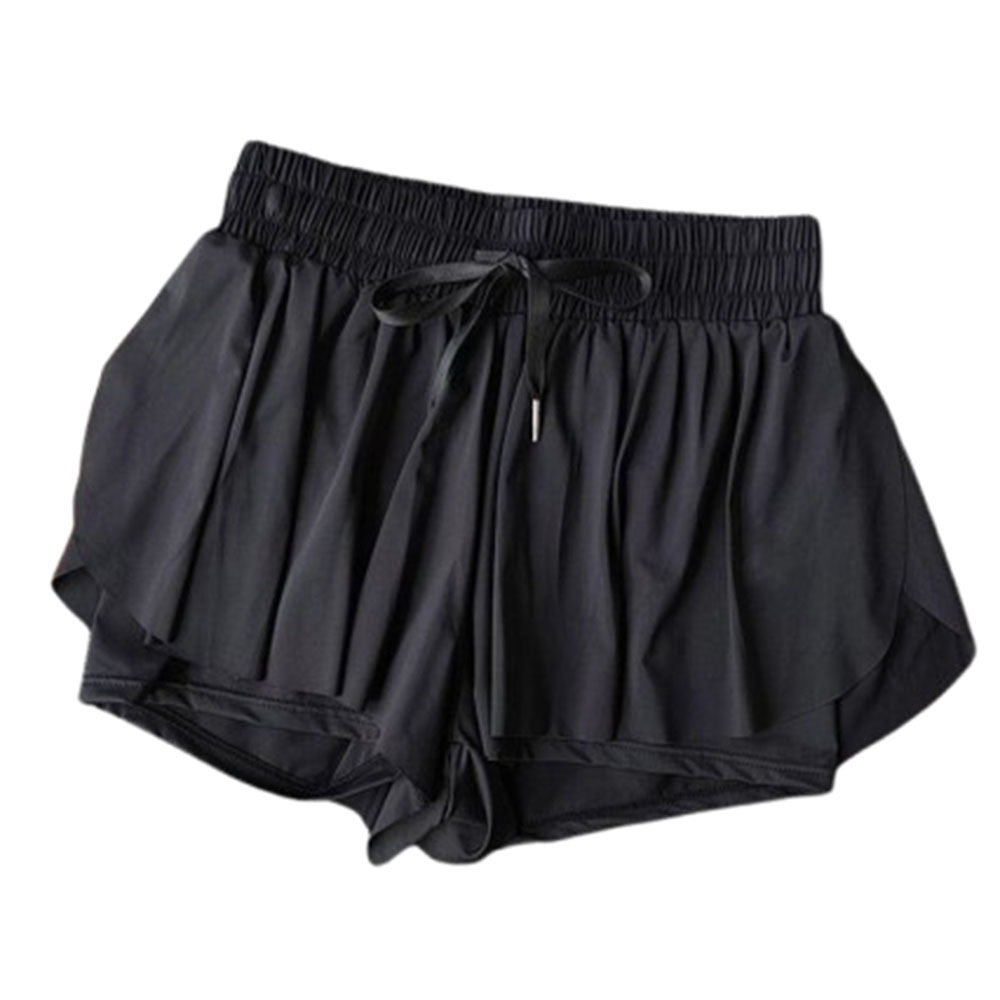 Short Pants High Waist Women's Running Shorts 2 in 1 Casual Girls Athletic Shorts Flowy Breathable Gym Yoga Shorts for Fitness