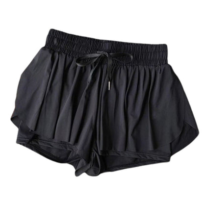 Short Pants High Waist Women's Running Shorts 2 in 1 Casual Girls Athletic Shorts Flowy Breathable Gym Yoga Shorts for Fitness