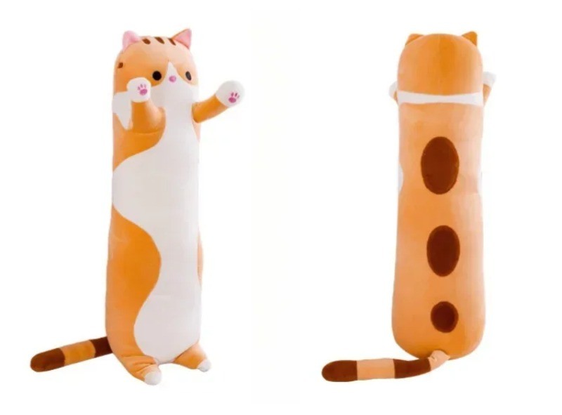 Long Cat Plush Body Pillow Creative Cute Animal Stuffed Cushion Soft Sofa Decorative Throw Pillow Large Sleeping Cushion Decor