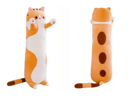 Long Cat Plush Body Pillow Creative Cute Animal Stuffed Cushion Soft Sofa Decorative Throw Pillow Large Sleeping Cushion Decor