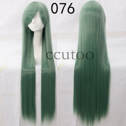 ccutoo 100cm Peruca de Cosplay Reta Sintética de Cabelo Longo de Alta Temperatura 82 Cores Disponíveis