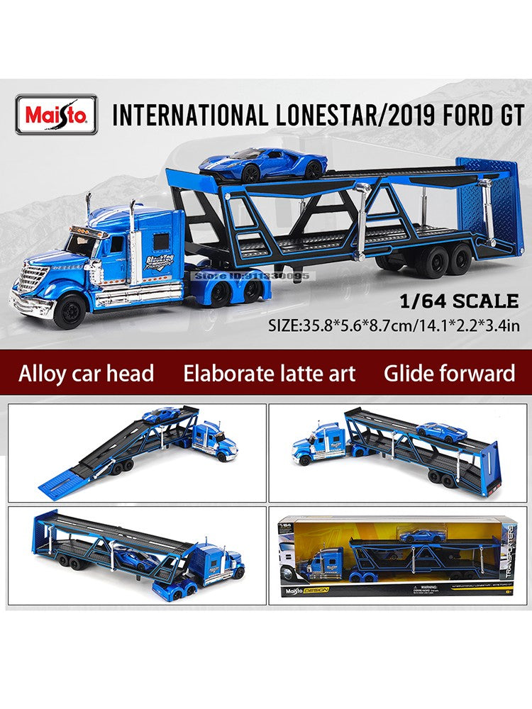 Maisto 1:64 MACK Anthem LoneStar UP Transporte Fabricação de Fundição Reboque Modelo Simulação Modelo Coleção de Carro de Liga