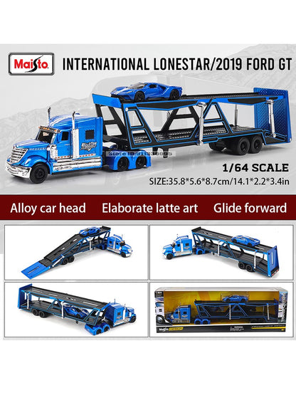 Maisto 1:64 MACK Anthem LoneStar UP Transporte Fabricação de Fundição Reboque Modelo Simulação Modelo Coleção de Carro de Liga