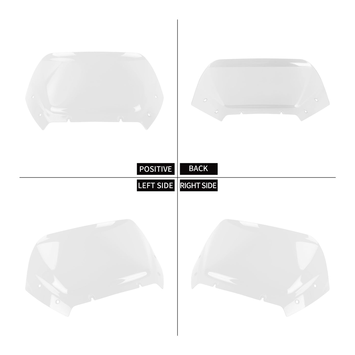 Para-brisa de motocicleta 10" Carenagem Defletor de vento Para-brisa ABS para Harley Touring CVO Road Glide 2023 2024 2025 FLTRX FLTRXSE