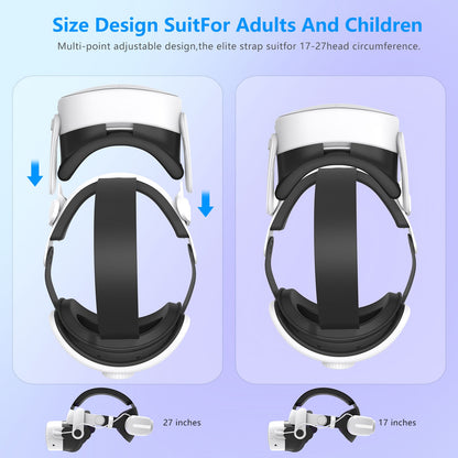 For Quest3S VR Headset 12000mAh Adjustable Charging Head Strap Elite Comfortable Accessory for Meta Quest3 Gaming Experience