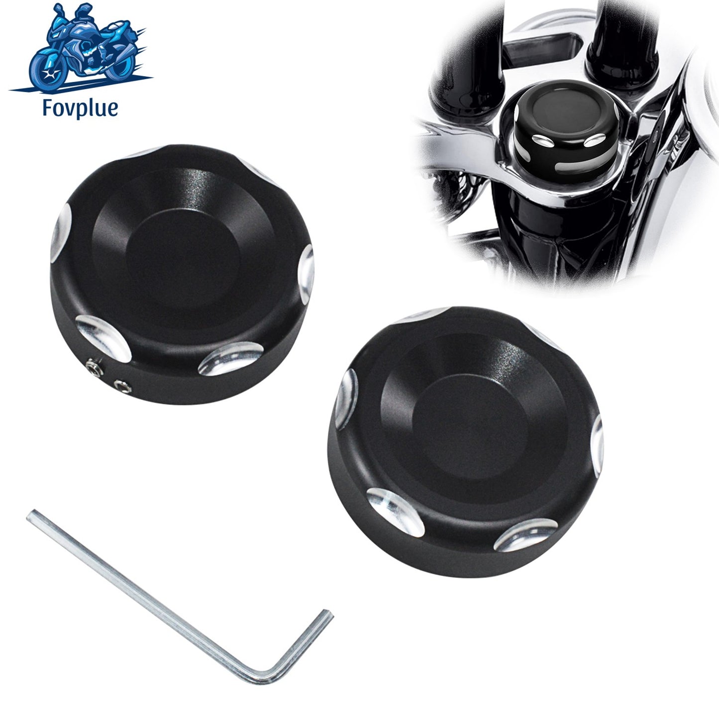 Tampa da Porca da Mesa Superior da Suspensão para Harley Dyna Fat Bob Low Rider Super Glide 2011-2021 Sportster XL 883 1200 2014-2024