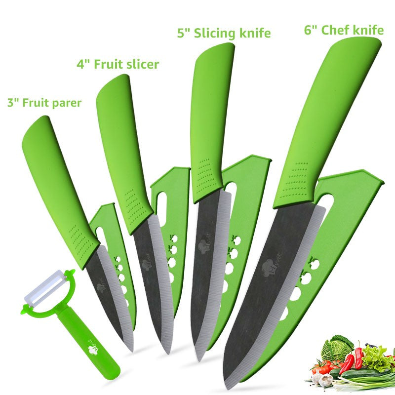 Conjunto de Facas de Cerâmica para Cozinha, 3 4 5 6 polegadas, Faca do Chef, Utilitária, para Fatiar, Cortar Frutas, Legumes, Comida de Bebê, para Descascar, Cabo Antiderrapante