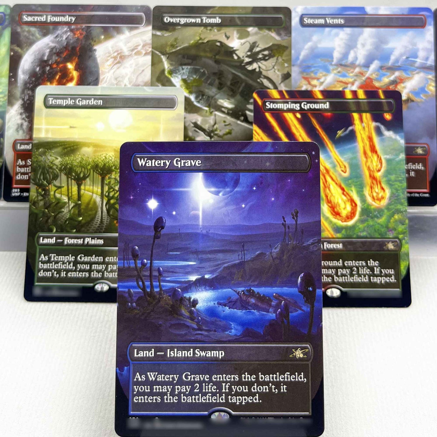 EOE UNF EOS HOLO15-?04 Tcg proxy magic cards shock land stomping ground sacred foundry Ancient Tomb Strip watery grave gather