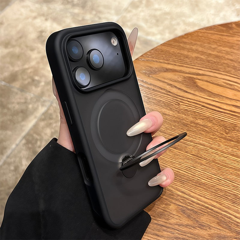 Capa de Celular com Anel de Suporte de Metal Magsafe para Carro para iPhone 17 Pro Max 17 Air 16 15 Pro 14 13 12 11 Capas Traseiras Magnéticas
