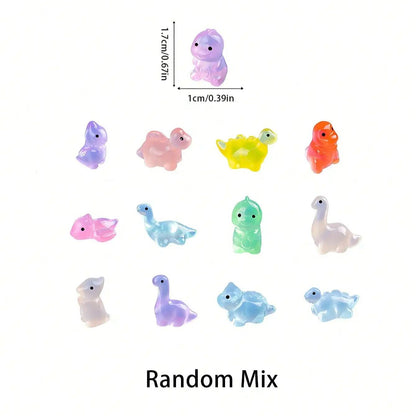 Glow In The Dark Dinosaur Toys 10/20PCS Luminous Mini Figurines For Christmas Fairy Garden Cute Decor