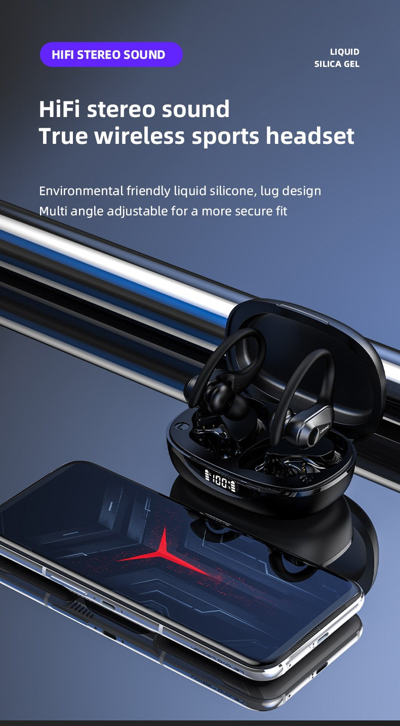Lenovo LP75 Wireless TWS Sports Bluetooth5.3 Headphones Ear Hook Noise Reduction HiFi Stereo Waterproof Gaming Earphone with Mic
