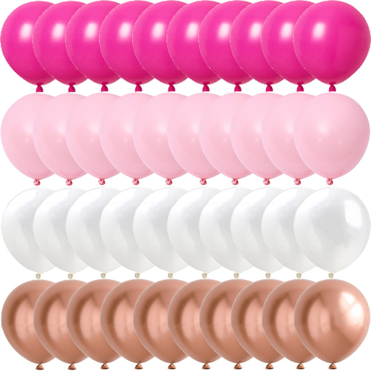 40PCS Rose Pink Metal Latex Confetti Confetti Balloons Wedding Decorations Matte Globos New Year Birthday Party Decorations