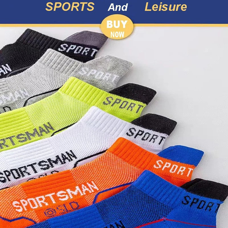 5 Pares Meias esportivas de alta qualidade Verão Masculino Meias Curtas Masculinas Respiráveis Meias de Tornozelo Algodão Fina Pretas Meias Masculinas de Corrida