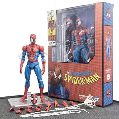 Ct Toys Homem-Aranha Mafex 185 Traje Clássico Anime Figure Ver Miles Morales 2099 Homem-Aranha Boneco de Ação Brinquedos Presente Infantil