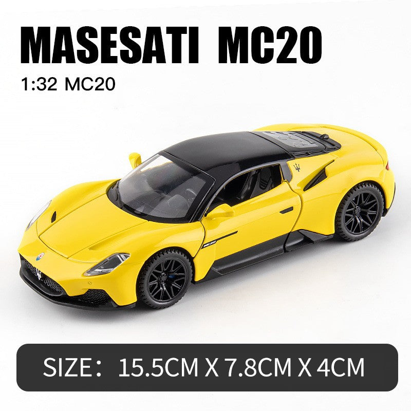 1:32 Maserati MC20 Coupé Liga Esporte Carro Fundido Miniatura Metal Carro Simulação Som e Luz Carro Brinquedo Para Meninos Velozes e Furiosos