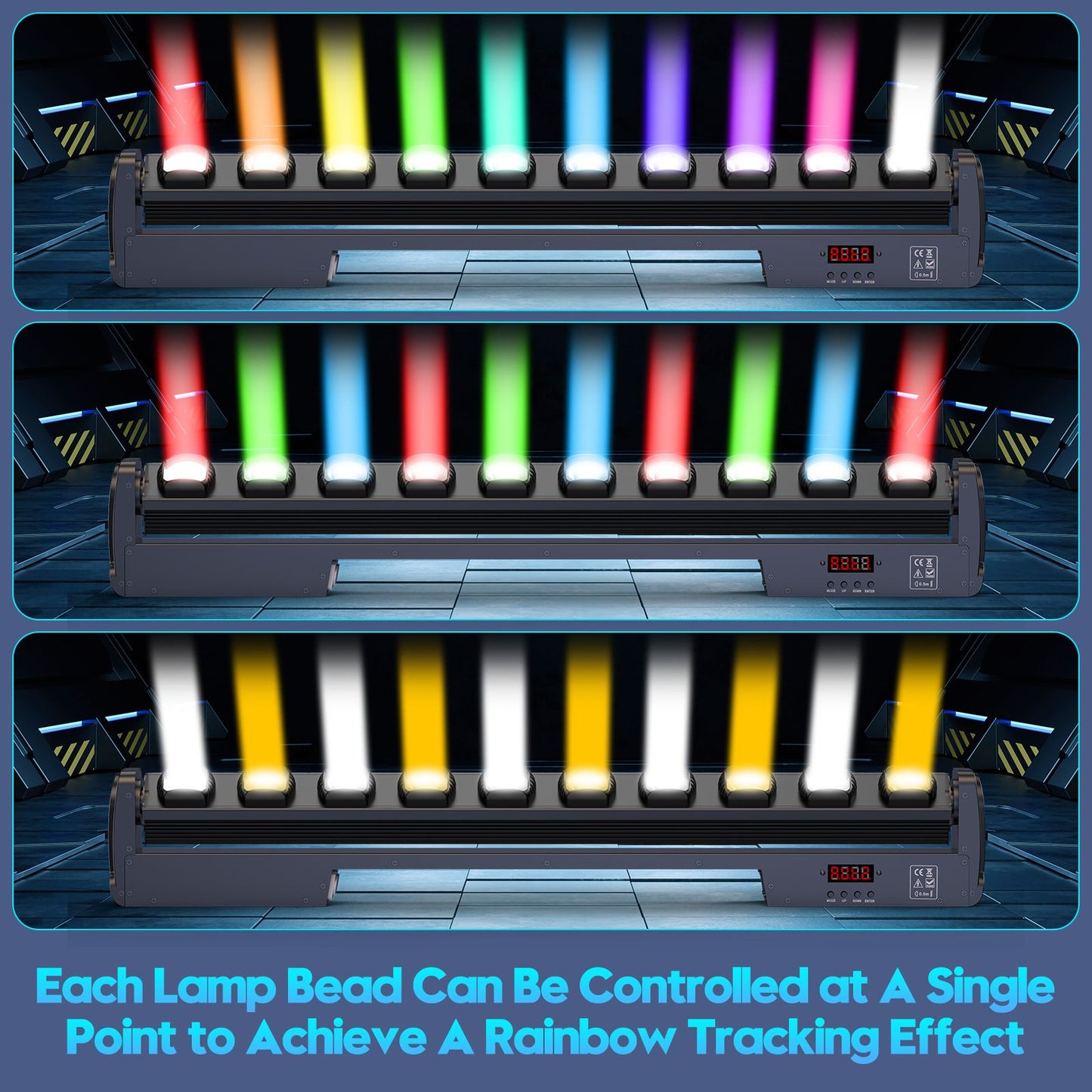 2PCS RGBW 4in1 Wall Wash Light 250W Swing Dot Beam Lights DJ Disco Party Lights LED Effect Light for Stage Theater Bar Wedding