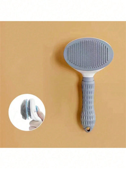 1 Escova para Cães, Escova para Gatos, Pente Pulga, Escova de Limpeza Automática, Escova de Pelo para Animais de Estimação, Escova de Massagem para Animais de Estimação, Escova para Remover Pelos Soltos