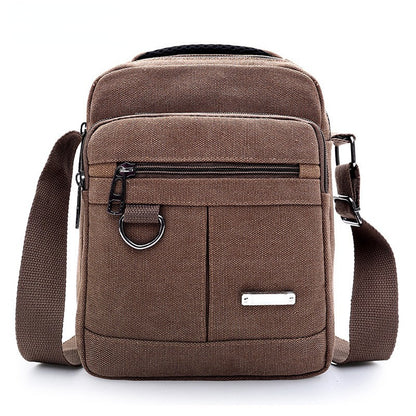 Canvas Shoulder Bag Men's New Korean Style Canvas Messenger Bag Outdoor Leisure Travel Portable Shoulder Bag Purse Handbag