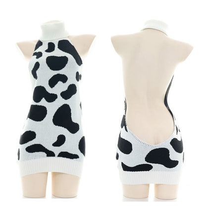 AniLV Cow Series Swimsuit Bodysuit Bikini Maid Unifrom Costume Summer Beach Kawaii Girl Swimwear Skirt Uniform Set Cosplay