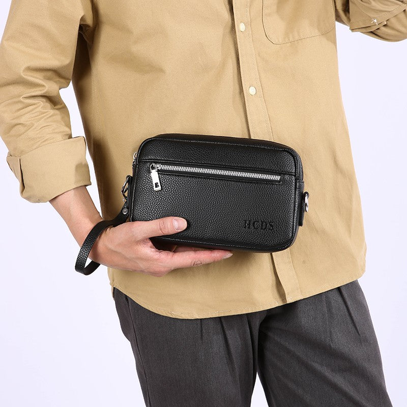 New Style Hand-Held Men's Bag - Trendy Large-Capacity Waterproof Shoulder Bag Casual And Versatile Cross-Body Bag