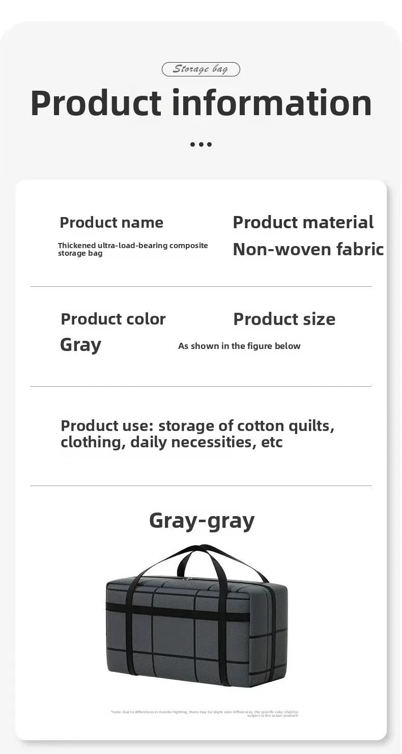 Thickened Dustproof Moisture Proof Handheld Large Capacity Packing Bag for Home Wardrobe Clothes Quilt Storage Moving Organizati