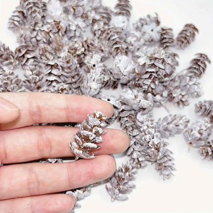 30/50pcs Plastic White Artificial Pinecone Plant Christmas Party Decorations Home Decor Christmas Tree Garland Accessiories