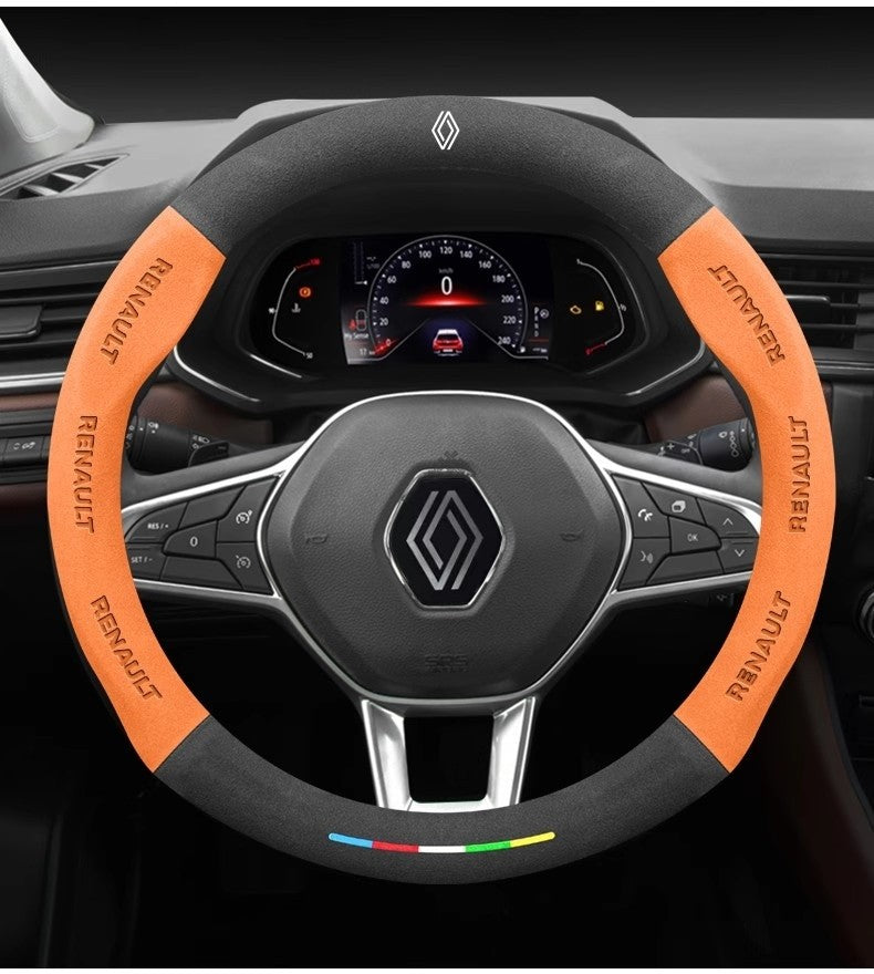 Suede Car Steering Wheel Cover For Renault Scenic Clio Laguna 2 3 4 5 Kangoo Fluence Megane Trafic Talisman Twingo Kaptur Duster