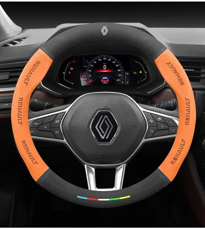 Suede Car Steering Wheel Cover For Renault Scenic Clio Laguna 2 3 4 5 Kangoo Fluence Megane Trafic Talisman Twingo Kaptur Duster