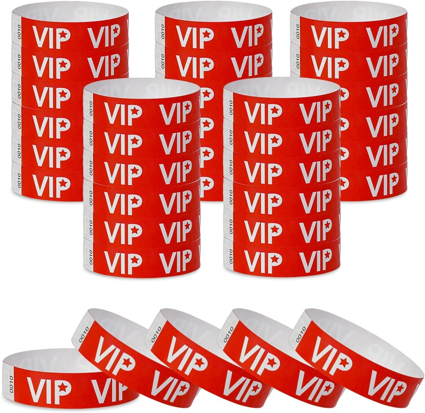 500 VIP Yellow Waterproof Paper Wristbands Lightweight Festival Event Identification Bracelets Party Favors