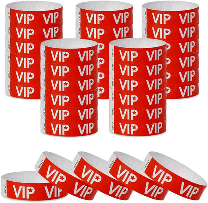 500 VIP Yellow Waterproof Paper Wristbands Lightweight Festival Event Identification Bracelets Party Favors