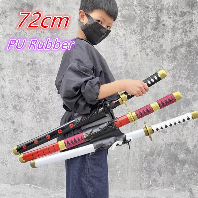 One Piece Cosplay Roronoa Zoro Katana Sword PU Trafalgar Sword Law Role Playing Yuki Samurai prop Party toy Sword 72cm