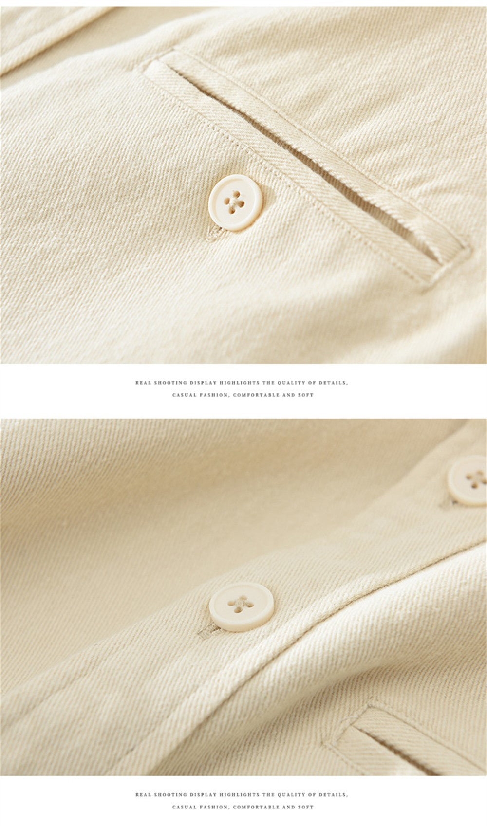 Autumn Winter men's long sleeve clothing cotton cargo shirts Solid workwear men tops Thickened shirt jacket for men 7569#