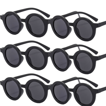 6PCS Round Glasses for Men and Women, Suitable for Travel, Fashionable, Summer Pool, Beach Party.