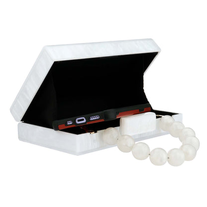 Acrylic Handbag Casual Trend Small Square Bags Women Clutches Wedding Party Dating Lady Trendy Evening Bags Chain Shoulder Bag