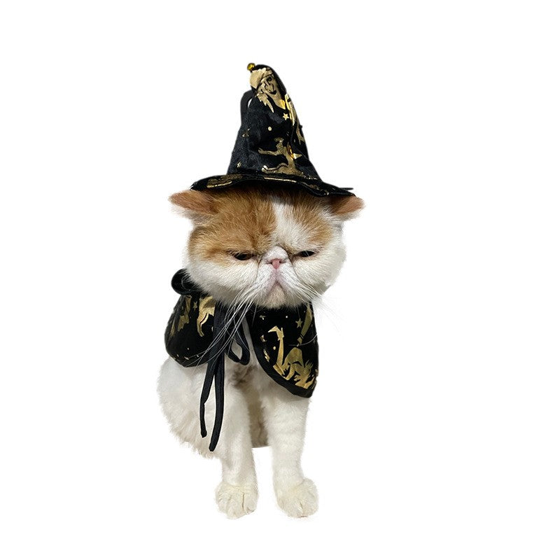 Nova Capa de Bruxa de Halloween, Capa de Gato Mago, Capa para Pets, Fantasia de Festival, Fantasia de Transformação