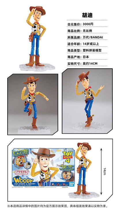 Em Estoque BANDAI Original Cinema-rise Toy Story 4 Buzz Lightyear Woody Anime Figura Modelo de Montagem Brinquedo Presente Colecionável Infantil