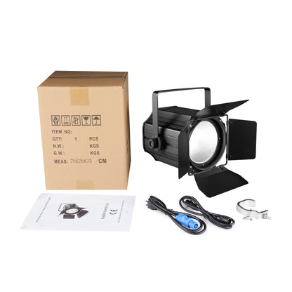300W COB LED Par Light  Barn Doors 2IN1 Cold White + Warm White   Led Beam Wash Strobe 6IN1 RGBWA+UV Effect Stage Lighting