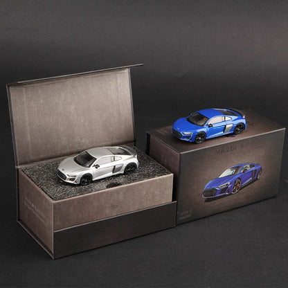 Massdi 1:64 Audi R8 V10 Coupe Performance 2022 Carro Modelo Liga Miniatura Supercarro Veículo Diecast Brinquedo