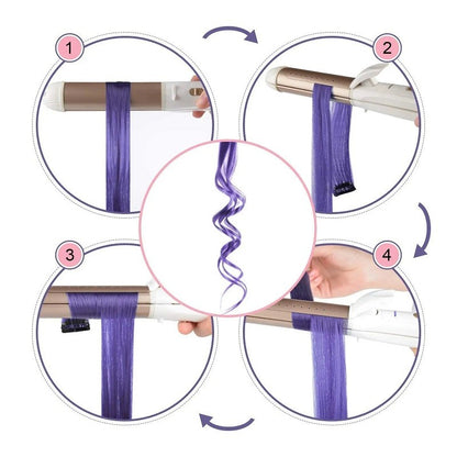 22 Polegadas Sintético Longo Liso Clip In Extensões de Cabelo Perucas de Alta Temperatura Cores do Arco-Íris Acessórios de Cabelo para bom 2026