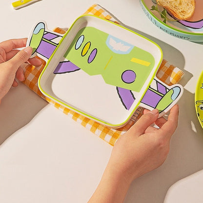 Disney Toy Story Buzz Lightyear Desenho Louça Utensílios Domésticos Pratos Infantis Tigelas de Iogurte Prato de Café da Manhã Presentes de Aniversário