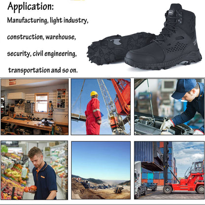 Botas de segurança SUADEX S1 Masculinas Sapatos de trabalho Biqueira de aço anti-esmagamento Sapatos de segurança de trabalho Masculino Feminino Botas antiderrapantes Tamanho EUR 37-48