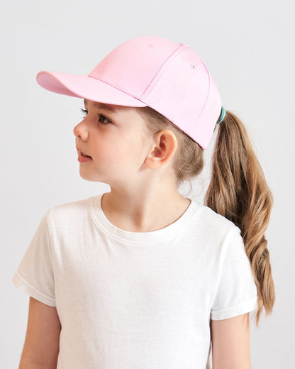 Fashion Kids Baseball Cap For Girls Boys Sun Hat Hollow Back Ponytail Caps Children Snapback Hip Hop Hats Adjustable Bones Caps